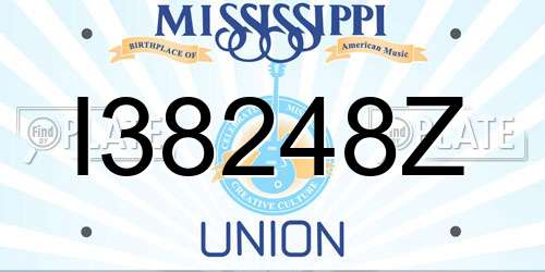 I38248Z Mississippi License Plate