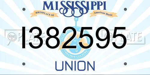 I382595 Mississippi License Plate