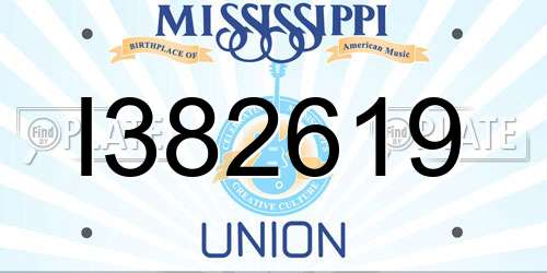 I382619 Mississippi License Plate