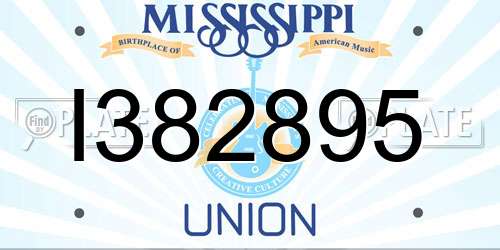 I382895 Mississippi License Plate
