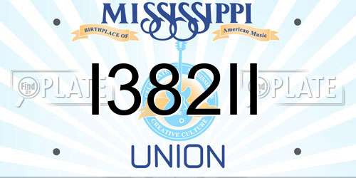I382II Mississippi License Plate