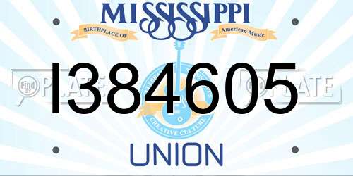 I384605 Mississippi License Plate