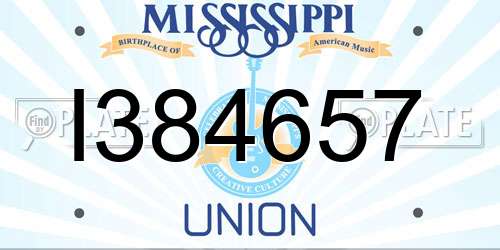 I384657 Mississippi License Plate