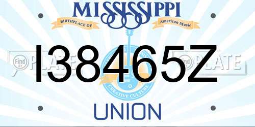 I38465Z Mississippi License Plate