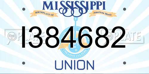 I384682 Mississippi License Plate