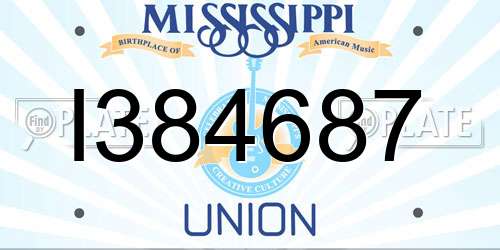 I384687 Mississippi License Plate