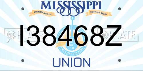 I38468Z Mississippi License Plate