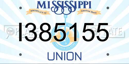I385155 Mississippi License Plate