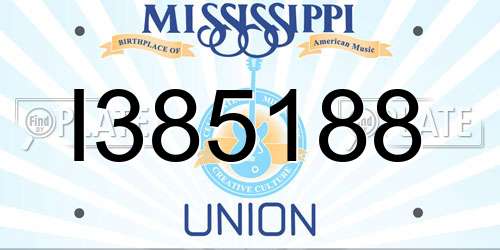 I385188 Mississippi License Plate