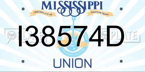 I38574D Mississippi License Plate