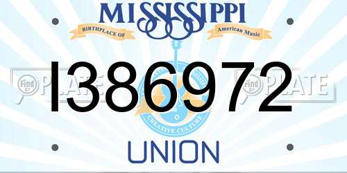 I386972 Mississippi License Plate