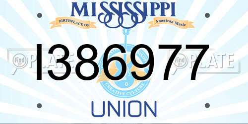 I386977 Mississippi License Plate