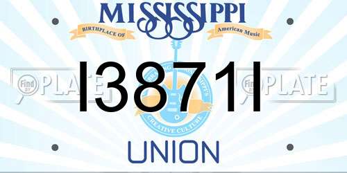 I3871I Mississippi License Plate