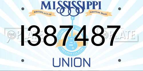 I387487 Mississippi License Plate