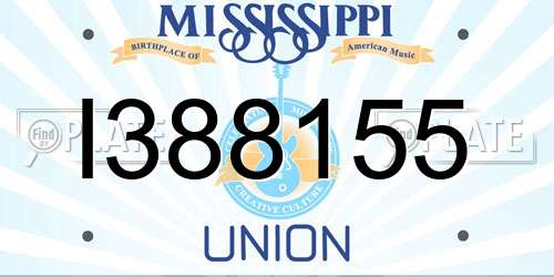 I388155 Mississippi License Plate
