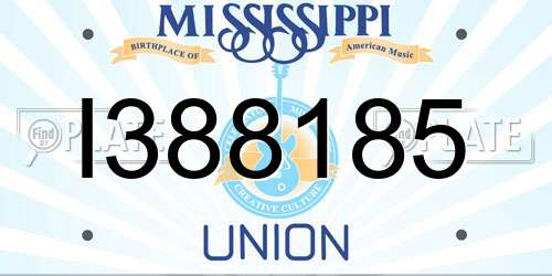 I388185 Mississippi License Plate