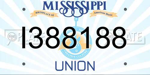 I388188 Mississippi License Plate