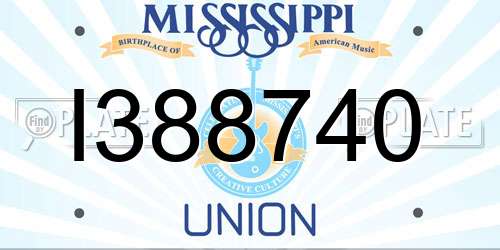 I388740 Mississippi License Plate