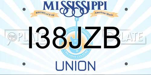 I38JZB Mississippi License Plate