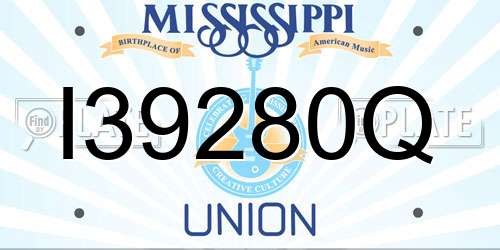 I39280Q Mississippi License Plate