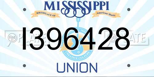 I396428 Mississippi License Plate