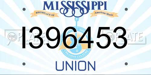 I396453 Mississippi License Plate