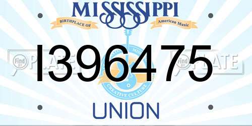 I396475 Mississippi License Plate