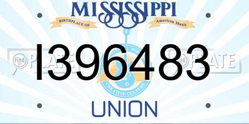 I396483 Mississippi License Plate