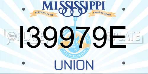 I39979E Mississippi License Plate