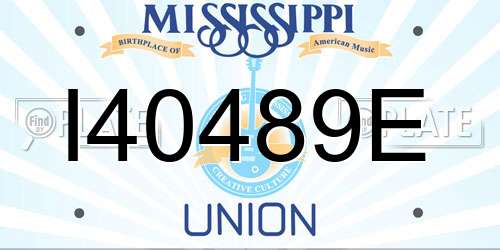 I40489E Mississippi License Plate