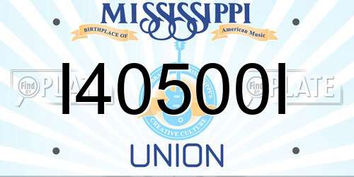 I40500I Mississippi License Plate