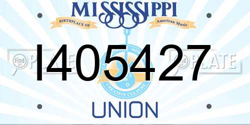 I405427 Mississippi License Plate