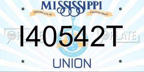I40542T Mississippi License Plate