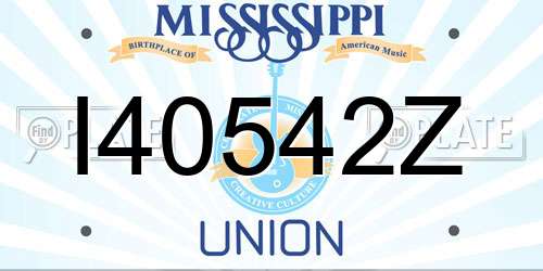 I40542Z Mississippi License Plate