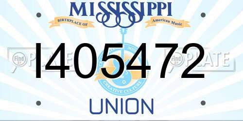I405472 Mississippi License Plate