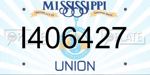 I406427 Mississippi License Plate