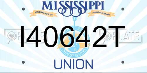 I40642T Mississippi License Plate