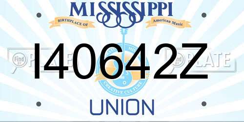 I40642Z Mississippi License Plate