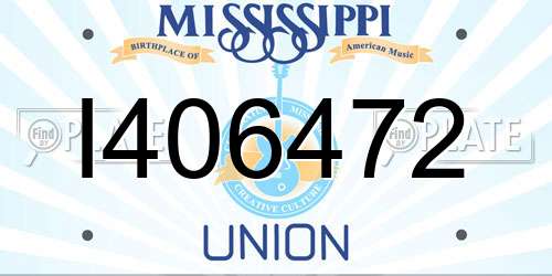 I406472 Mississippi License Plate