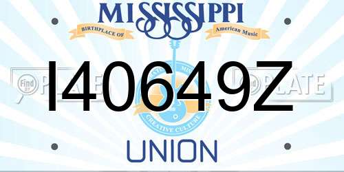 I40649Z Mississippi License Plate