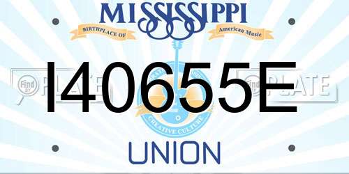 I40655E Mississippi License Plate