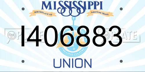 I406883 Mississippi License Plate