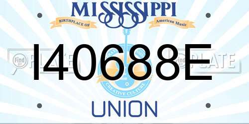I40688E Mississippi License Plate