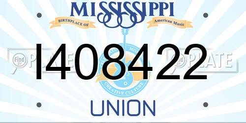 I408422 Mississippi License Plate