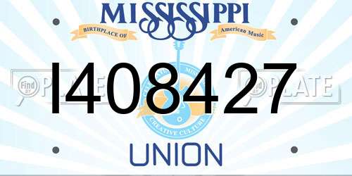 I408427 Mississippi License Plate