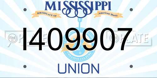 I409907 Mississippi License Plate