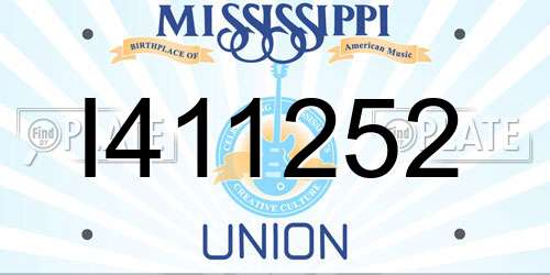 I411252 Mississippi License Plate