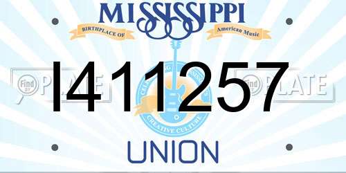 I411257 Mississippi License Plate
