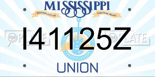 I41125Z Mississippi License Plate