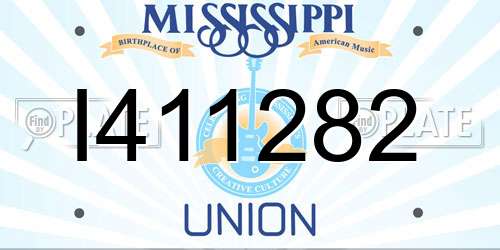 I411282 Mississippi License Plate